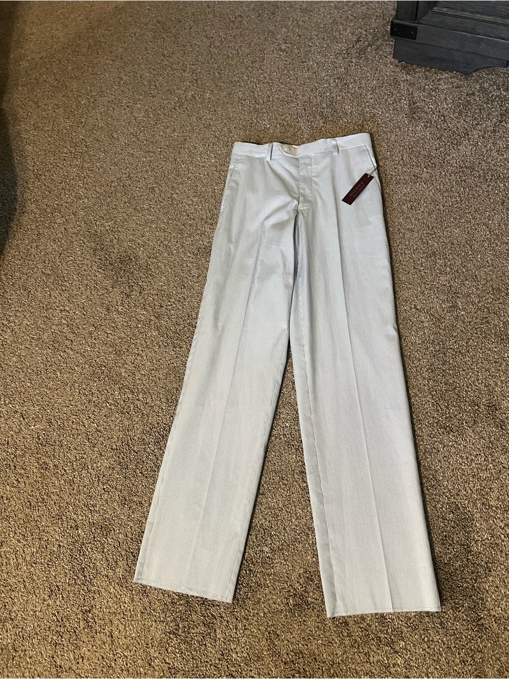 Boys blue & white Dress Pants - Classic Straight Fit